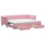Sofá cama nido con cajones terciopelo rosa 80x200 cm de vidaXL, Camas y somieres - Ref: Foro24-3197839, Precio: 464,02 €, Des...