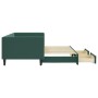 Sofá cama nido con cajones terciopelo verde oscuro 90x200 cm de vidaXL, Camas y somieres - Ref: Foro24-3196741, Precio: 292,8...
