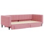 Sofá cama nido con cajones terciopelo rosa 90x200 cm de vidaXL, Camas y somieres - Ref: Foro24-3196742, Precio: 293,51 €, Des...