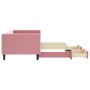 Sofá cama nido con cajones terciopelo rosa 90x200 cm de vidaXL, Camas y somieres - Ref: Foro24-3196742, Precio: 293,51 €, Des...