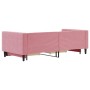 Sofá cama nido con cajones terciopelo rosa 90x200 cm de vidaXL, Camas y somieres - Ref: Foro24-3196742, Precio: 293,51 €, Des...