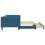 Trundle sofa bed with drawers blue velvet 90x200 cm by vidaXL, Beds and slatted bases - Ref: Foro24-3196738, Price: 289,63 €,...