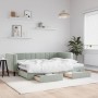 Sofá cama nido con cajones terciopelo gris claro 80x200 cm de vidaXL, Camas y somieres - Ref: Foro24-3196732, Precio: 289,44 ...