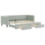 Sofá cama nido con cajones terciopelo gris claro 80x200 cm de vidaXL, Camas y somieres - Ref: Foro24-3196732, Precio: 289,44 ...
