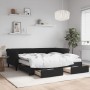 Sofá cama nido con cajones terciopelo negro 90x190 cm de vidaXL, Camas y somieres - Ref: Foro24-3197858, Precio: 449,52 €, De...