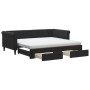 Sofá cama nido con cajones terciopelo negro 90x190 cm de vidaXL, Camas y somieres - Ref: Foro24-3197858, Precio: 449,52 €, De...