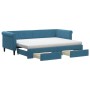 Sofá cama nido con cajones terciopelo azul 80x200 cm de vidaXL, Camas y somieres - Ref: Foro24-3197835, Precio: 454,51 €, Des...