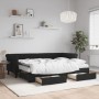 Sofá cama nido con cajones terciopelo negro 80x200 cm de vidaXL, Camas y somieres - Ref: Foro24-3197840, Precio: 455,90 €, De...