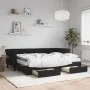 Trundle sofa bed with drawers black velvet 80x200 cm by vidaXL, Beds and slatted bases - Ref: Foro24-3197840, Price: 457,11 €...