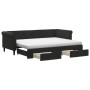 Sofá cama nido con cajones terciopelo negro 80x200 cm de vidaXL, Camas y somieres - Ref: Foro24-3197840, Precio: 455,90 €, De...