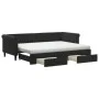 Trundle sofa bed with drawers black velvet 80x200 cm by vidaXL, Beds and slatted bases - Ref: Foro24-3197840, Price: 457,11 €...