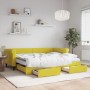 Sofá cama nido con cajones terciopelo amarillo 90x200 cm de vidaXL, Camas y somieres - Ref: Foro24-3197848, Precio: 481,19 €,...