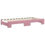 Sofá cama nido con cajones terciopelo rosa 90x200 cm de vidaXL, Camas y somieres - Ref: Foro24-3197846, Precio: 480,47 €, Des...