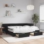 Sofá cama nido con cajones terciopelo negro 90x200 cm de vidaXL, Camas y somieres - Ref: Foro24-3197847, Precio: 481,70 €, De...