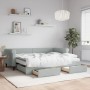 Sofá cama nido con cajones terciopelo gris claro 90x200 cm de vidaXL, Camas y somieres - Ref: Foro24-3197843, Precio: 487,28 ...