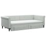 Sofá cama nido con cajones terciopelo gris claro 90x200 cm de vidaXL, Camas y somieres - Ref: Foro24-3197843, Precio: 487,28 ...