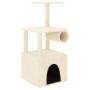 Rascador para gatos con postes de sisal color crema 109,5 cm de vidaXL, Mobiliario para gatos - Ref: Foro24-172058, Precio: 3...