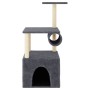 Rascador para gatos con postes de sisal gris oscuro 109,5 cm de vidaXL, Mobiliario para gatos - Ref: Foro24-172060, Precio: 3...