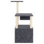 Rascador para gatos con postes de sisal gris oscuro 109,5 cm de vidaXL, Mobiliario para gatos - Ref: Foro24-172060, Precio: 3...