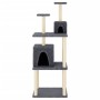 Rascador para gatos con postes de sisal gris oscuro 167 cm de vidaXL, Mobiliario para gatos - Ref: Foro24-172069, Precio: 54,...
