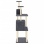 Rascador para gatos con postes de sisal gris oscuro 167 cm de vidaXL, Mobiliario para gatos - Ref: Foro24-172069, Precio: 54,...