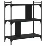 Librería de 3 estantes madera de ingeniería negro 76x32x88 cm de vidaXL, Librerías y estanterías - Ref: Foro24-833930, Precio...