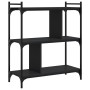 Librería de 3 estantes madera de ingeniería negro 76x32x88 cm de vidaXL, Librerías y estanterías - Ref: Foro24-833930, Precio...