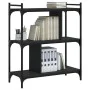 Librería de 3 estantes madera de ingeniería negro 76x32x88 cm de vidaXL, Librerías y estanterías - Ref: Foro24-833930, Precio...
