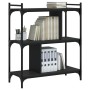 Librería de 3 estantes madera de ingeniería negro 76x32x88 cm de vidaXL, Librerías y estanterías - Ref: Foro24-833930, Precio...