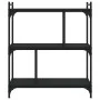 Librería de 3 estantes madera de ingeniería negro 76x32x88 cm de vidaXL, Librerías y estanterías - Ref: Foro24-833930, Precio...