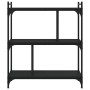 Librería de 3 estantes madera de ingeniería negro 76x32x88 cm de vidaXL, Librerías y estanterías - Ref: Foro24-833930, Precio...