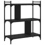 Librería de 3 estantes madera de ingeniería negro 76x32x88 cm de vidaXL, Librerías y estanterías - Ref: Foro24-833930, Precio...