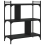 Librería de 3 estantes madera de ingeniería negro 76x32x88 cm de vidaXL, Librerías y estanterías - Ref: Foro24-833930, Precio...
