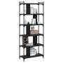 Librería de 6 estantes madera de ingeniería negro 76x32x192 cm de vidaXL, Librerías y estanterías - Ref: Foro24-833945, Preci...