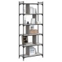 Librería 6 estantes madera ingeniería gris Sonoma 76x32x192 cm de vidaXL, Librerías y estanterías - Ref: Foro24-833948, Preci...