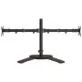 Soporte para monitor doble acero negro VESA 75/100 mm de vidaXL, Soportes para monitores y televisor - Ref: Foro24-358008, Pr...