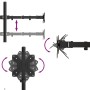 Soporte para monitor doble acero negro VESA 75/100 mm de vidaXL, Soportes para monitores y televisor - Ref: Foro24-358008, Pr...