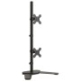 Soporte para monitor doble acero negro VESA 75/100 mm de vidaXL, Soportes para monitores y televisor - Ref: Foro24-358007, Pr...