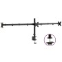 Soporte para monitor triple acero negro VESA 75/100 mm de vidaXL, Soportes para monitores y televisor - Ref: Foro24-358003, P...