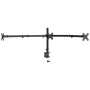 Soporte para monitor triple acero negro VESA 75/100 mm de vidaXL, Soportes para monitores y televisor - Ref: Foro24-358003, P...