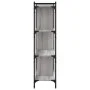 Librería 4 estantes madera ingeniería gris Sonoma 76x32x123 cm de vidaXL, Librerías y estanterías - Ref: Foro24-833938, Preci...
