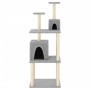 Rascador para gatos con postes de sisal gris claro 167 cm de vidaXL, Mobiliario para gatos - Ref: Foro24-172068, Precio: 54,3...