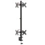 Soporte para monitor doble acero negro VESA 75/100 mm de vidaXL, Soportes para monitores y televisor - Ref: Foro24-358000, Pr...