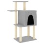 Rascador para gatos con postes de sisal gris claro 97 cm de vidaXL, Mobiliario para gatos - Ref: Foro24-172065, Precio: 37,34...