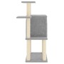 Rascador para gatos con postes de sisal gris claro 97 cm de vidaXL, Mobiliario para gatos - Ref: Foro24-172065, Precio: 37,34...