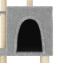 Rascador para gatos con postes de sisal gris claro 97 cm de vidaXL, Mobiliario para gatos - Ref: Foro24-172065, Precio: 37,34...