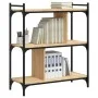 Librería 3 estantes madera ingeniería roble Sonoma 76x32x88 cm de vidaXL, Librerías y estanterías - Ref: Foro24-833931, Preci...