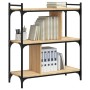 Librería 3 estantes madera ingeniería roble Sonoma 76x32x88 cm de vidaXL, Librerías y estanterías - Ref: Foro24-833931, Preci...