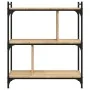 Librería 3 estantes madera ingeniería roble Sonoma 76x32x88 cm de vidaXL, Librerías y estanterías - Ref: Foro24-833931, Preci...