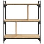 Librería 3 estantes madera ingeniería roble Sonoma 76x32x88 cm de vidaXL, Librerías y estanterías - Ref: Foro24-833931, Preci...